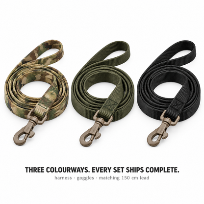 Combat Cat™ Tactical Harness + Goggles Set